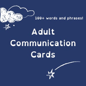 Afdrukbare basiscommunicatiekaarten sterrenhemel voor volwassenen