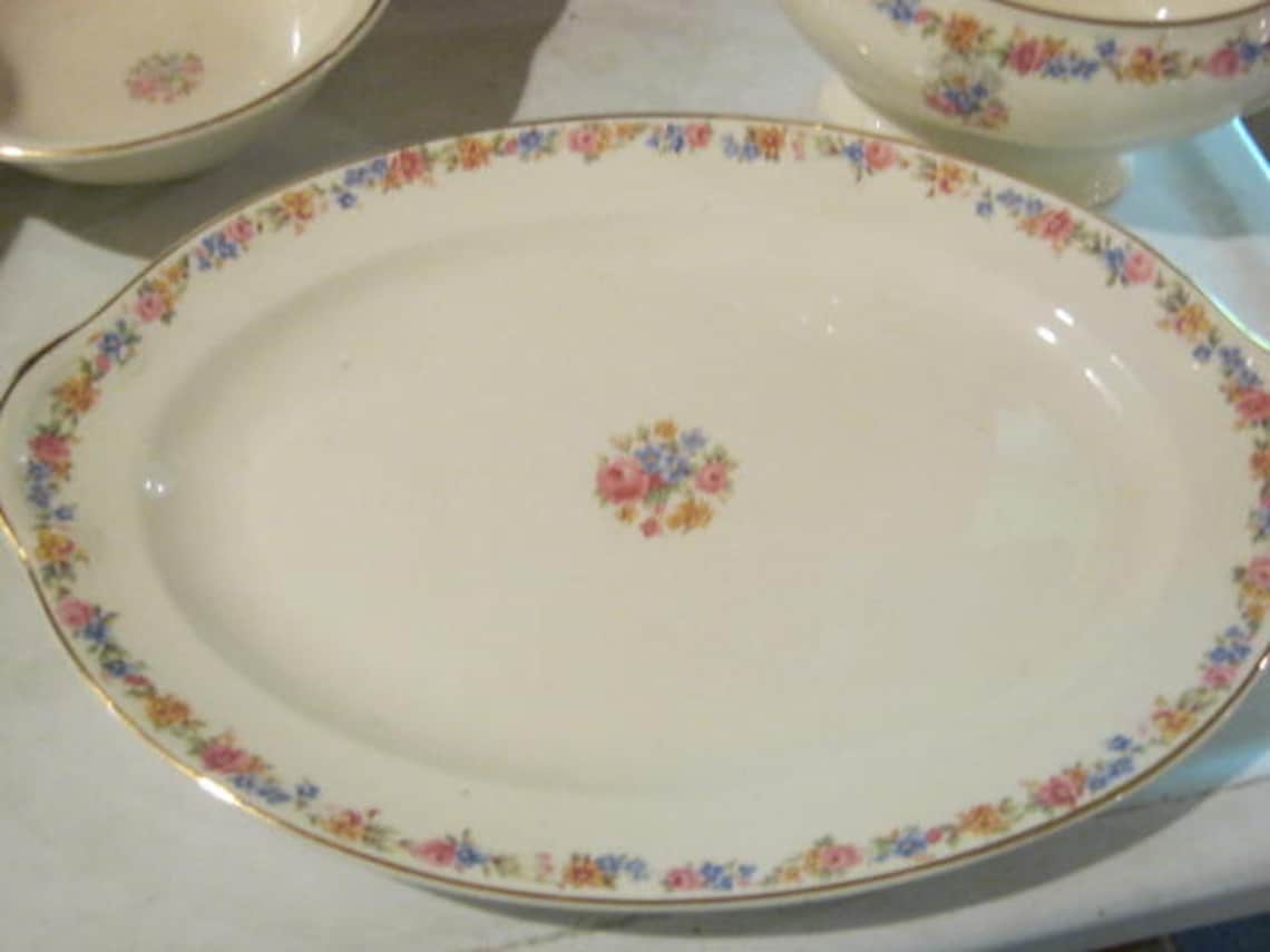 44 Piece Antique Taylor Smith Taylor China Set with Serving Etsy