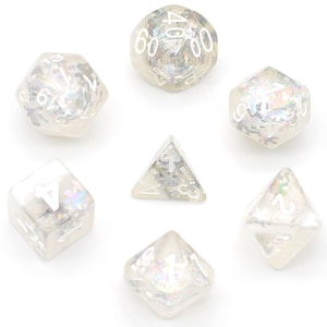 Snowflake Ice Winter Polyhedral Dice Set for Dungeons & Dragons DND