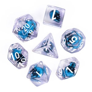 Ice Skull Polyhedral Dice Set for Dungeons & Dragons DND