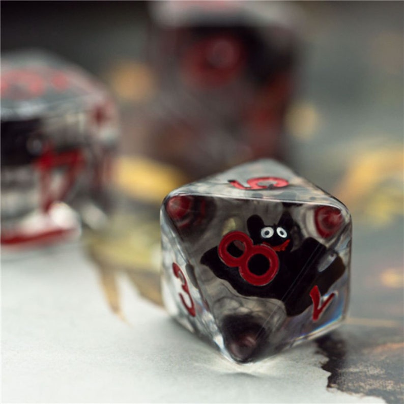 Vampire Bat Polyhedral Dice Set for Dungeons & Dragons DND image 3