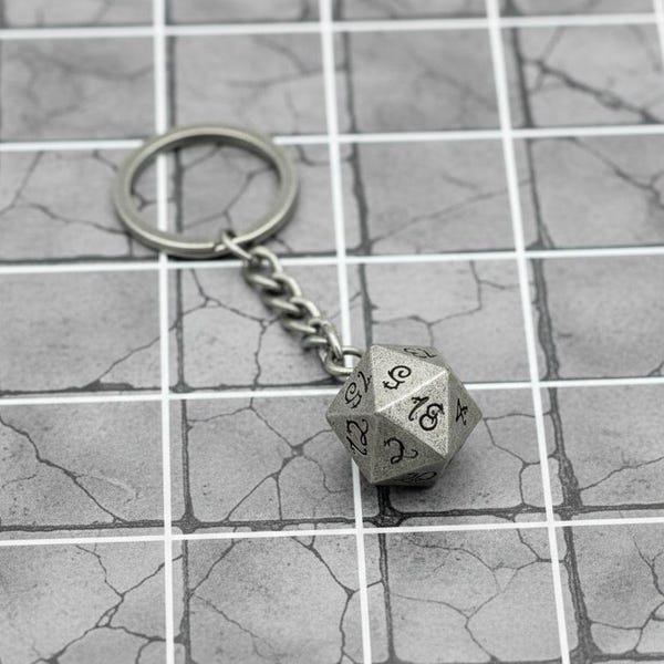 D20 Keychain - Dungeons & Dragons Accessory DND RPG TTRPG
