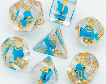 Blue Whale Polyhedral Dice Set for Dungeons & Dragons DND