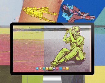 Fondos de pantalla con figuras estilizadas: Fondos para ordenador y móvil (Descarga digital)