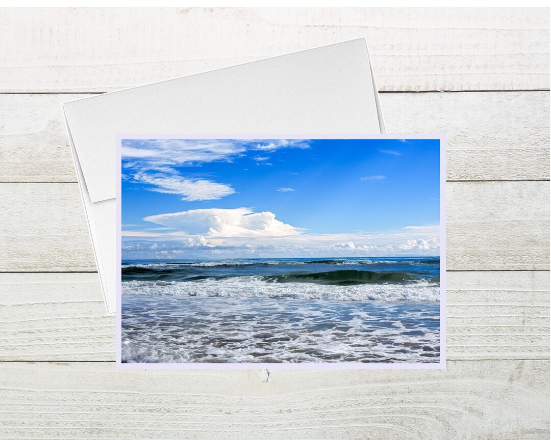 Handmade Beach Waves Greeting Card, 5x7 Photography Art Note Card - Etsy