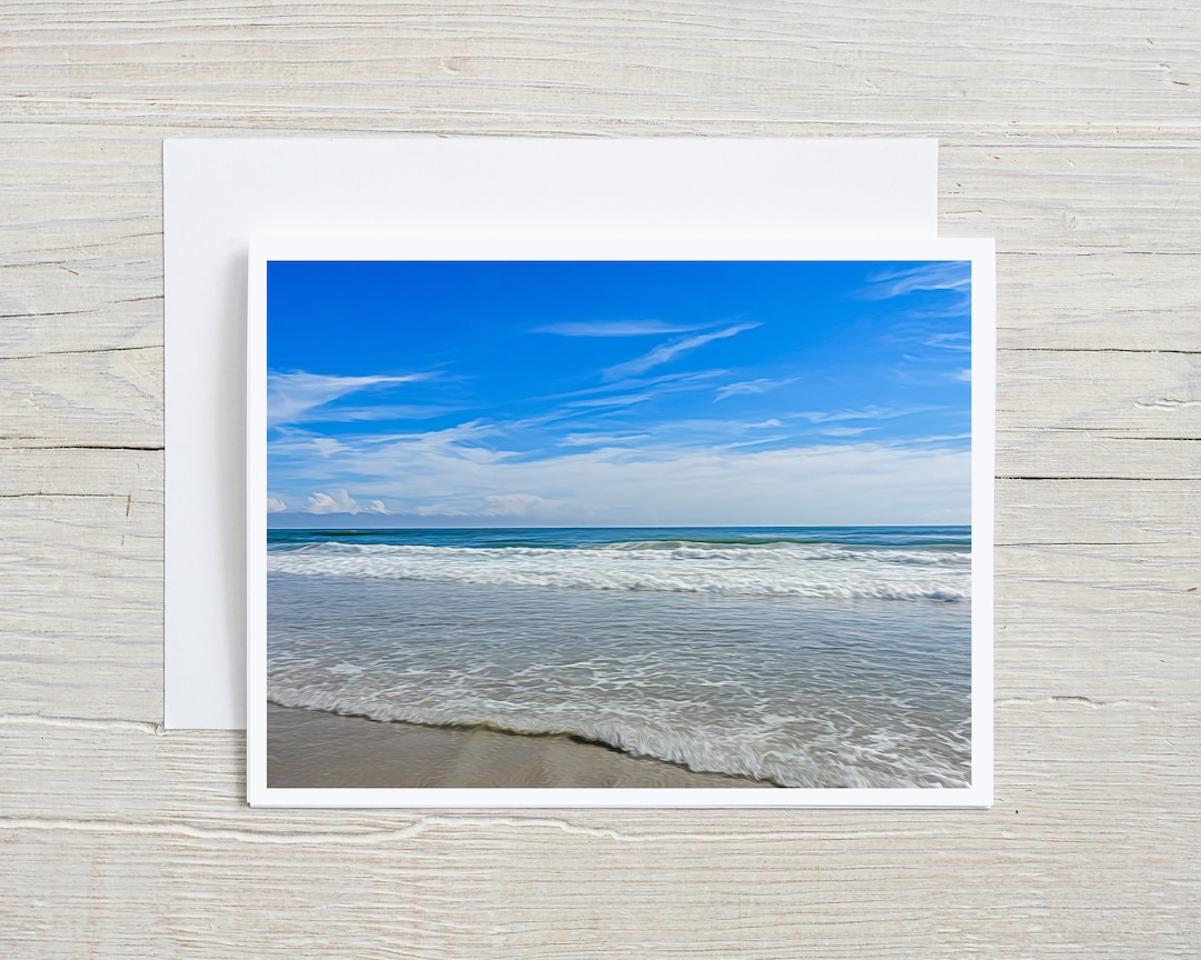 Ocean Wave Art Blank Inside Note Cards Handmade With Etsy