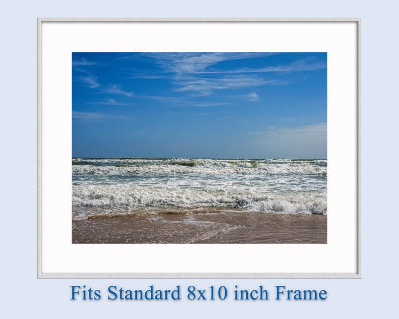 Photography Print Ocean Waves Wall Art Beach Decor Coastal Nature Wall Art 5x7 Print Matted to 8x10 Ready to Frame Beach Gifts image 6