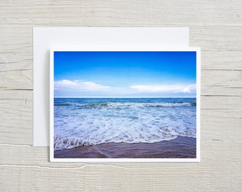 Ocean Note Cards, Blank Photo Greeting Cards with Envelopes, Art Picture Cards, All Occasion Cards, Beach Scene Photocards, Nature Cards