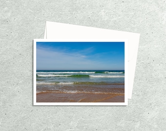 Ocean Art Photo Greeting Card, Blank Beach Note Cards Handmade with Envelopes, 5x7 Print, Florida Nature Photography, Thoughtful Gifts