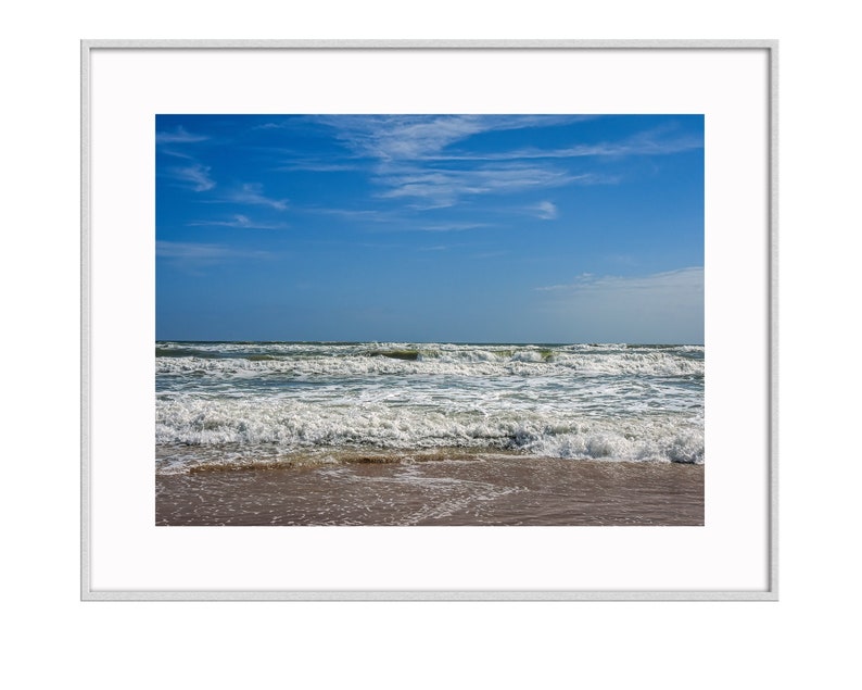Photography Print Ocean Waves Wall Art Beach Decor Coastal Nature Wall Art 5x7 Print Matted to 8x10 Ready to Frame Beach Gifts image 3