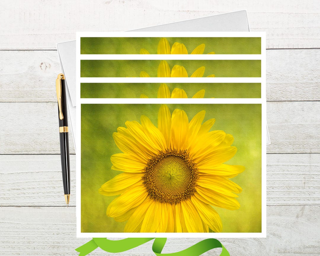 Sunflower Art Note Cards Set of 4 – Handmade Floral Greeting Cards ...