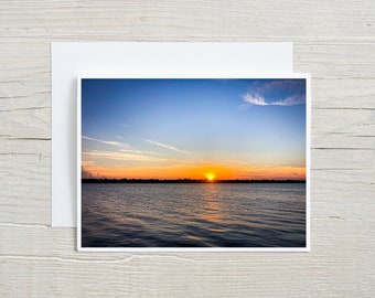 Sunset Photo Blank Note Cards, Handmade Fine Art Cards with Envelopes, Folded Cards, Florida Photography, Nature Note Cards, Host Gift