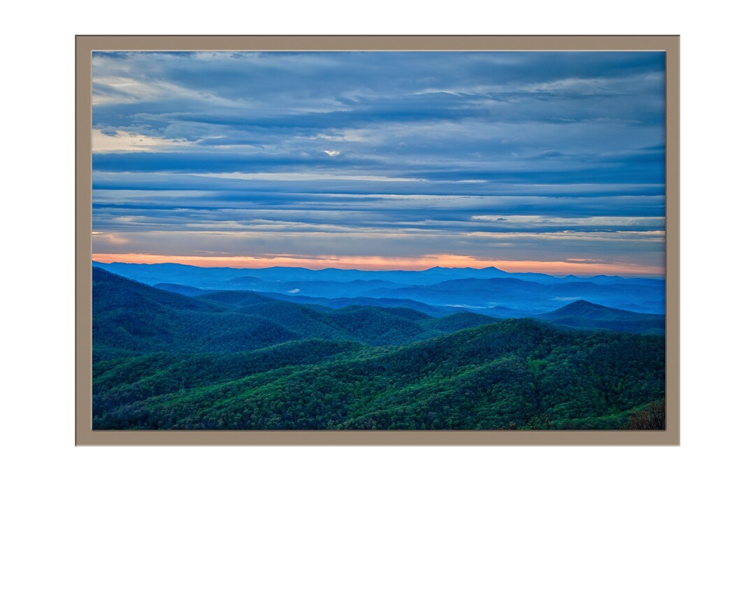 Blue Ridge Parkway Wall Art, Blue Ridge Mountains Sunrise Photo Prints