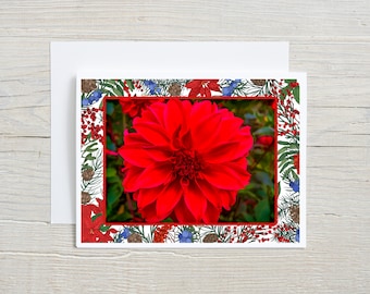 Holiday Card with Envelope, Photo Christmas Card, Fine Art Card, Elegant Card, Blank Inside, Friend Holiday Gift, Note Card Handmade