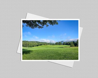 Golf Greeting Card, Mountain Photography Note Cards Handmade,  Blank Notecards with Envelopes,  All Occasion Cards
