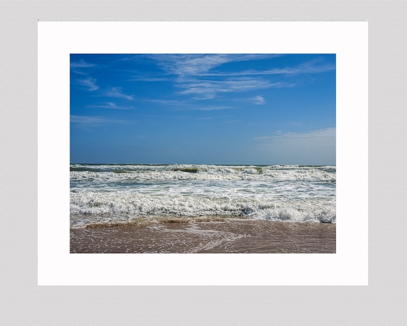 Photography Print Ocean Waves Wall Art Beach Decor Coastal Nature Wall Art 5x7 Print Matted to 8x10 Ready to Frame Beach Gifts image 8
