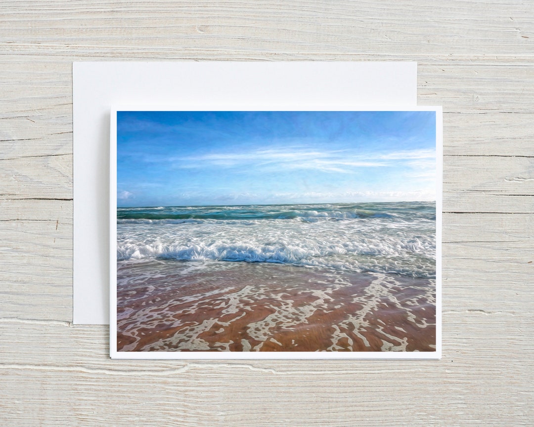Ocean Waves Photo Note Cards: Handmade Beach Greeting Cards, Fine Art ...