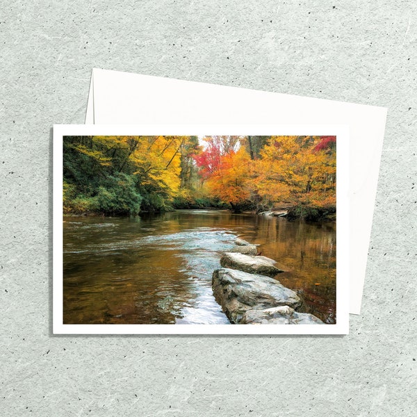 River Photo Cards, Note Cards Handmade with Envelopes, Fall Photography, North Carolina Fine Art Photos, All Occasion Cards, Host Gifts