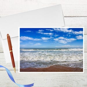 Ocean Waves Photography Greeting Cards: Coastal Seascape Art, 5x7 Blank Notecards