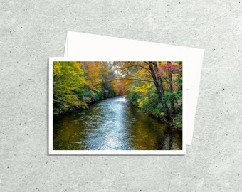 Autumn Art Handmade Note Cards, Fall Leaves Photo Greeting Cards with Envelopes, Fine Art Nature Photography, All Occasion Blank Cards