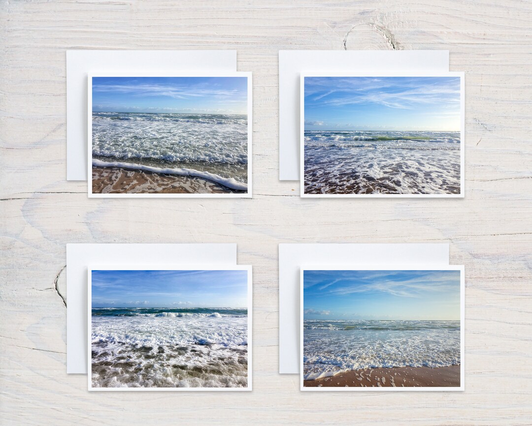 Ocean Waves Note Card Set of 4, Florida Beach Photography Cards ...