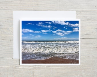 Tarjetas fotográficas Olas del océano Tarjetas de notas en blanco Imágenes de playa con sobres, Fotografía de la naturaleza Tarjetas de felicitación en blanco Regalos de anfitriona