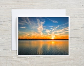 Sunset Photo Card, Printed Notecard, Handmade Photo Card, Blank Note Card, All Occasion Card, Florida Photography, Nature Greeting Card