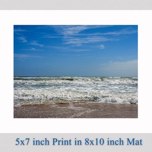 Photography Print Ocean Waves Wall Art Beach Decor Coastal Nature Wall Art 5x7 Print Matted to 8x10 Ready to Frame Beach Gifts image 5