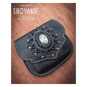 Petite pochette en cuir - Petit porte-monnaie - Portefeuille - Pièces de monnaie - Cartes - Porte-clés | avec CHRYSOCOLLA | Fait main |Modèle : KUSHA noir| avec toute la magie des pierres précieuses