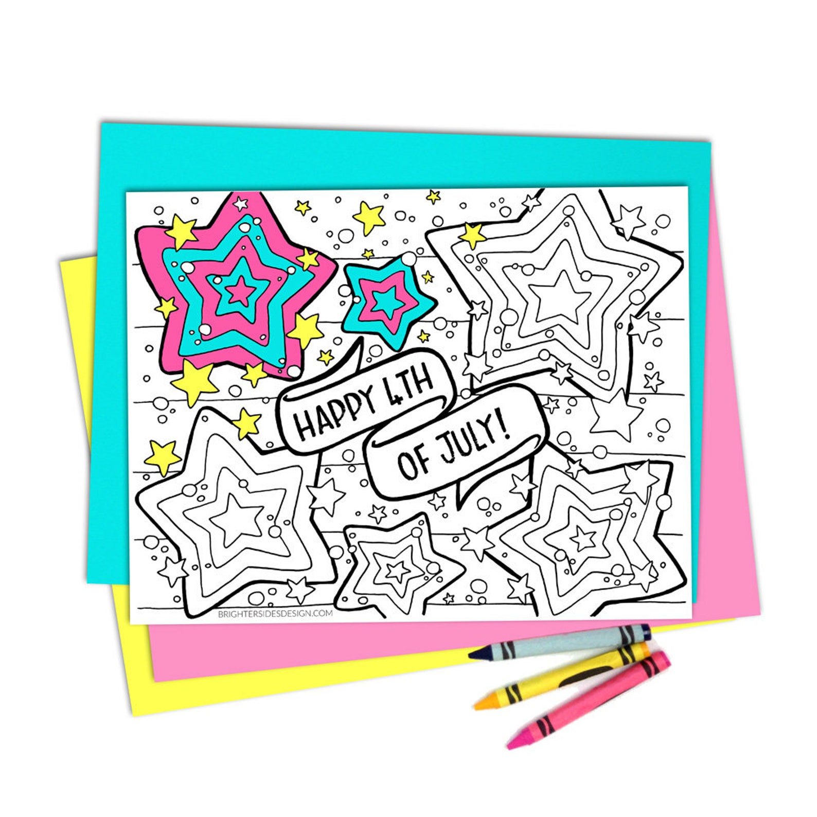 4th of July Coloring Pages Printable Adult Coloring Kids - Etsy