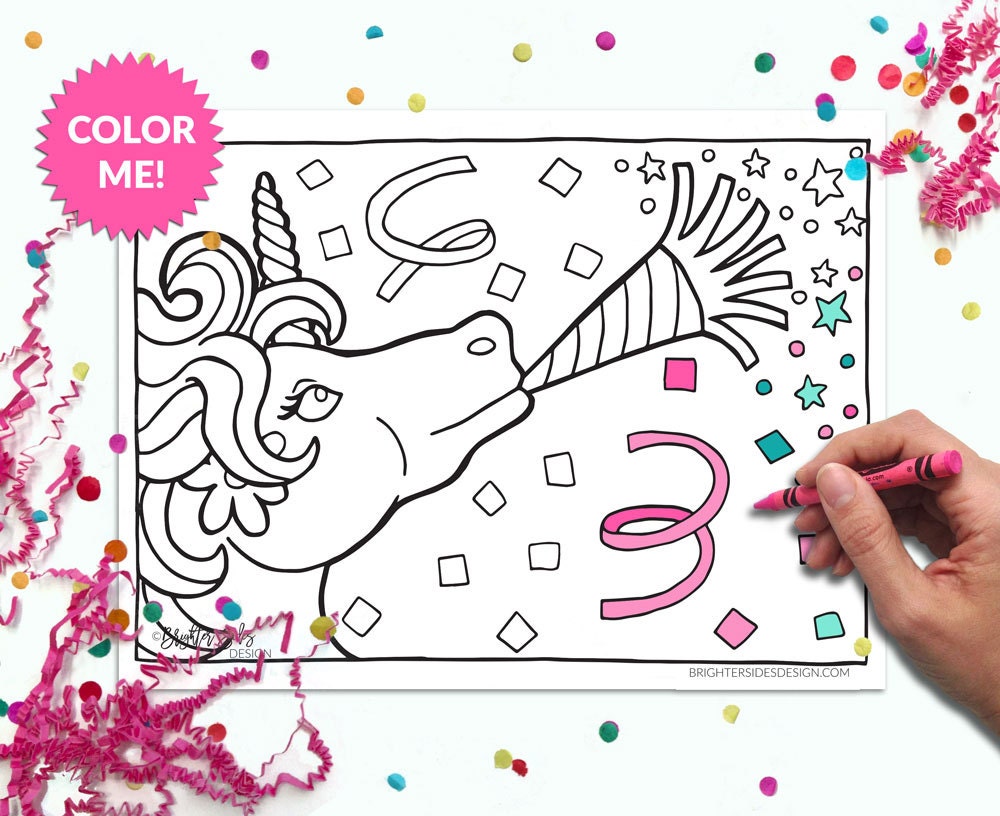 unicorn party coloring pages unicorn coloring printable etsy