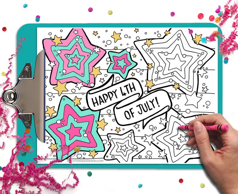 4th of July Coloring Pages Printable Adult Coloring Kids - Etsy