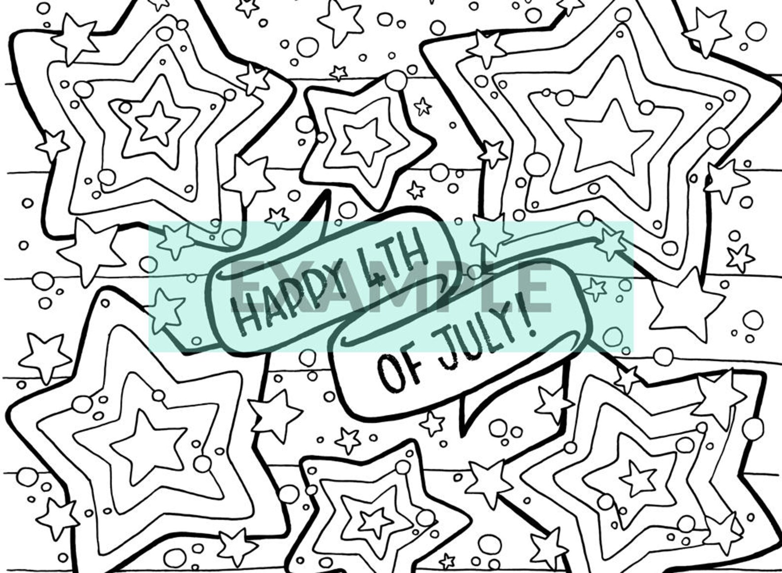 4th of July Coloring Pages Printable Adult Coloring Kids | Etsy