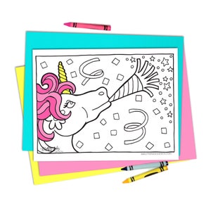Unicorn Coloring Page for kids Unicorn Party Printable