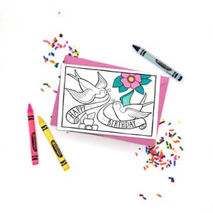 Flowers Wedding Thank You Instant Download PDF Printable Thank You Cards Floral Modern Adult Coloring Card Pretty DIY Coloring