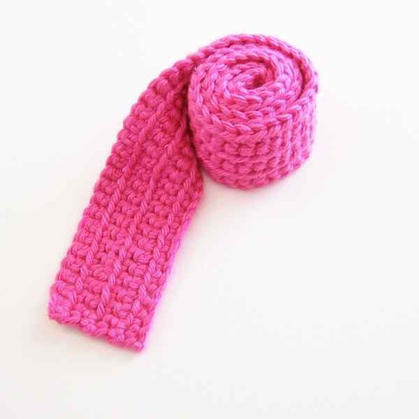 Pink Girl's Scarf, Toddler Scarf, Crochet Child's Scarf