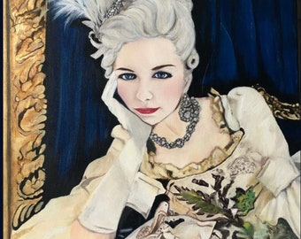 Marie Antoinette oil painting prints only home decor art wall art