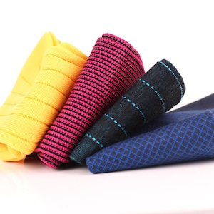 Mens Cotton Socks  | Blue Cotton Socks | Gift For Husband | Fishnet Socks | 4 Pack | Mid Calf Socks | Black Socks |
