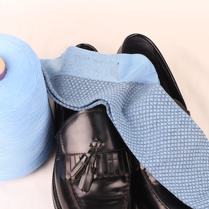 Mens Socks - Fishnet Socks - Gift For Dad - Gift for Husband - Over The Calf Socks - Blue Socks - Navy Blue Cotton Socks