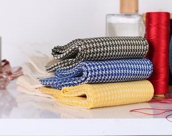 Herren Baumwollsocken | Baumwollsocken | Hahnentritt-Socken | Mittlere Wadensocken | Geschenk für Papa | Luxus-Socken | Blaue Baumwollsocken
