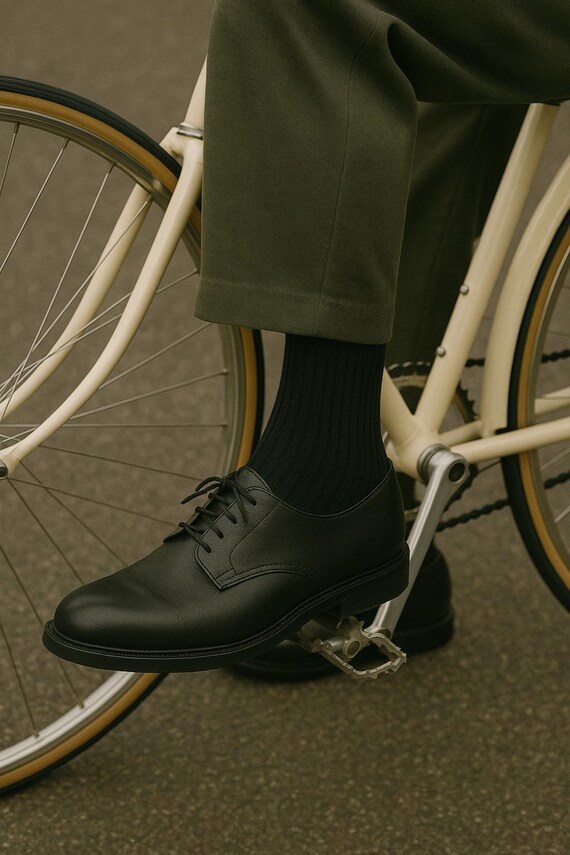 Men's Black Cotton Dress Socks: Mid-Calf Ribbed Socks, 10 Pack