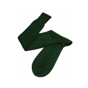 Green Cotton Socks  | Luxury Cotton Socks | Mid Calf | Over The Calf | Gift for Him | Gift for dad