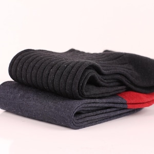 Mens Socks | Soft Merino Wool Socks | Mid Calf Socks | Ribbed Socks | Winter Socks | Gift For Dad | EU 42-44 – US 8.5- 9.5