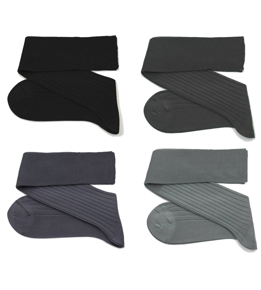 4 Pack Cotton Socks for Men Ribbed Mens Socks Gift for Dad Gift for ...