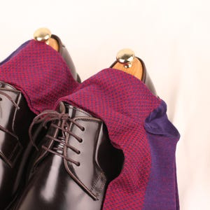 Mens Socks | Purple Cotton Socks | Fishnet Luxury Cotton Socks | Over The Calf | Gift for Him | Men Dress Socks |