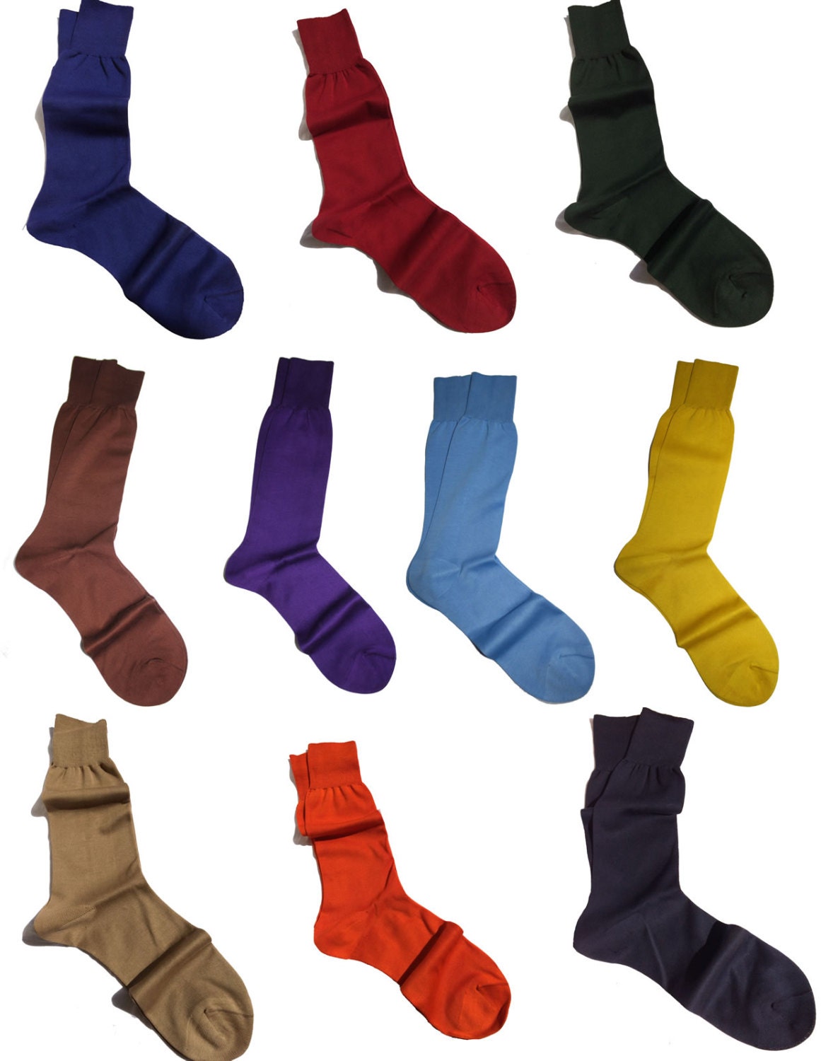 Men Dress Socks Mid Calf Gift for Husband Gift for Dad Plain Cotton Socks -   Canada