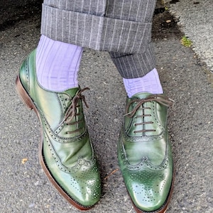 Classic Men&#39;s Lilac Dress Socks – 100% Cotton, Perfect for Formal or Business Wear