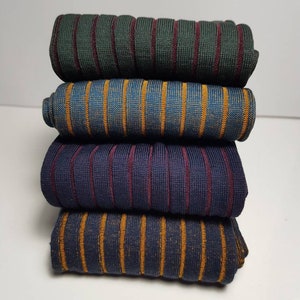 Four pairs shadow striped cotton socks.