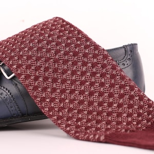 Mens Socks - Gift For Dad - Gift for Husband - Mid Calf Socks - Over The Calf Socks - Burgundy Cotton Socks