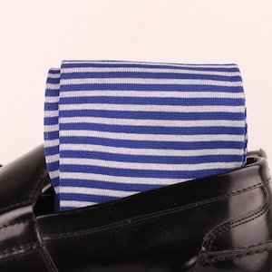Mens Socks - Striped Socks - Gift For Dad - Gift for Husband - Mid Calf Socks - Gray Socks - Over The Calf Socks